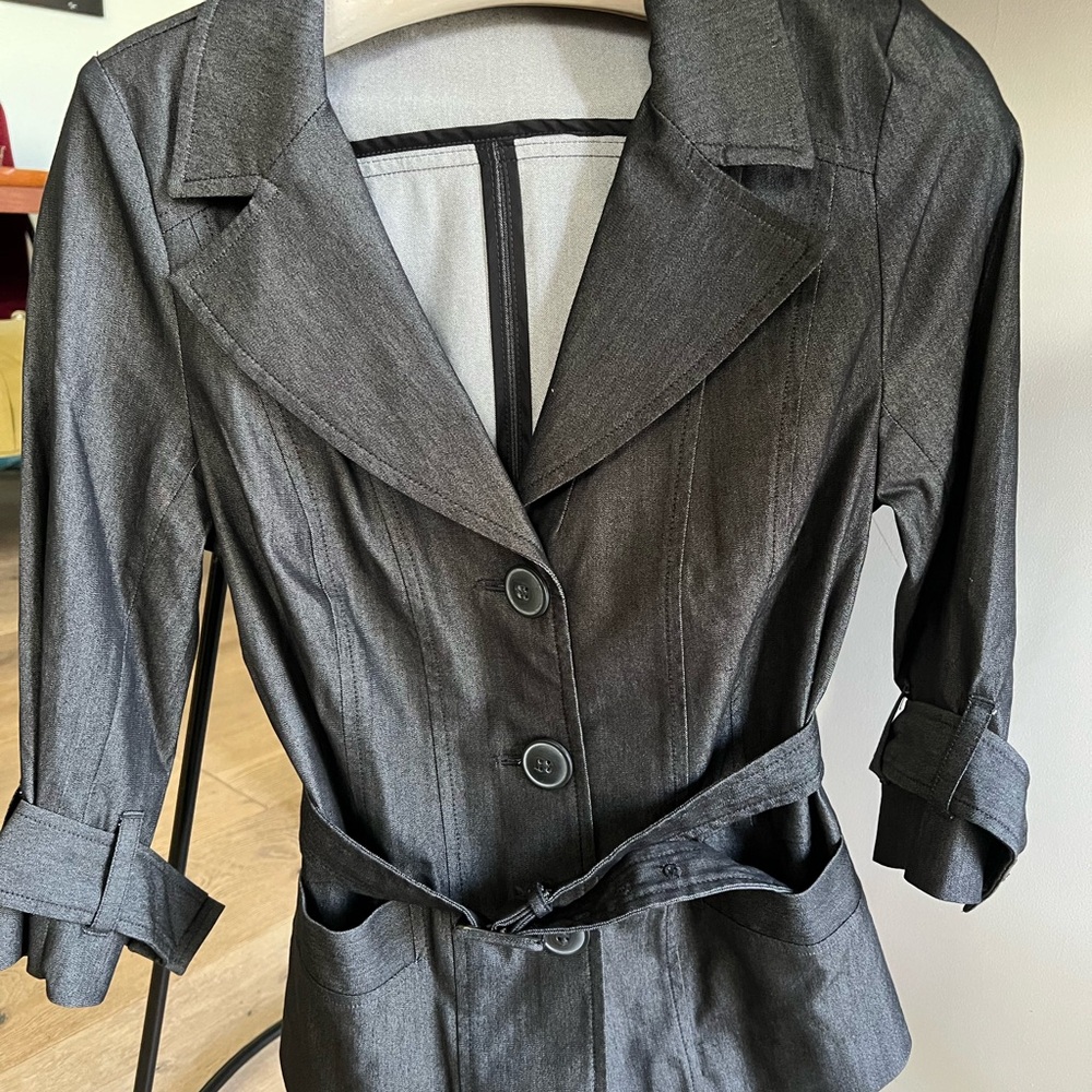 Halogen Gray Belted Jacket
